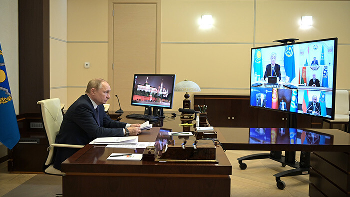 El presidente ruso mantiene una reunión con miembros  del Consejo de Seguridad Colectiva de la Organización del Tratado de Seguridad Colectiva.