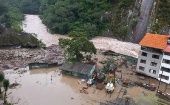 A consecuencia de las lluvias intensas se produjo la activación de la quebrada Alcamayo, informaron las autoridades.