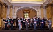 En el Palacio de Gobierno de Lima, también se tomó juramento a nueve ministros nuevos y fueron ratificados otros nueve.