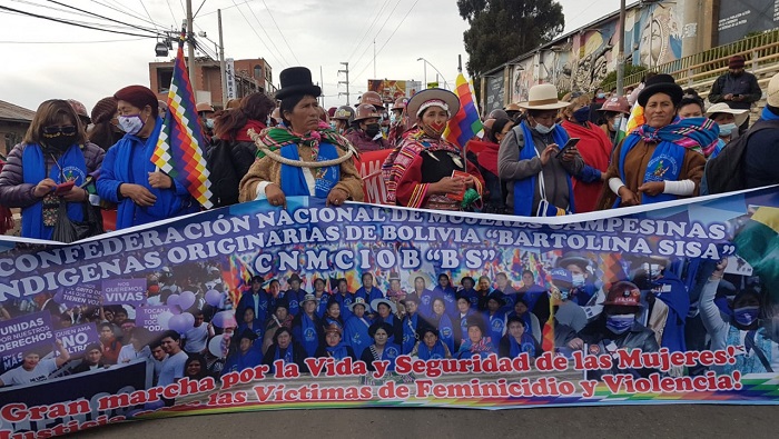 Las mujeres bolivianas exigen un sistema integral de prevención y sanción de la violencia machista.