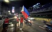 Cientos de partidarios de Ferdinand Marcos Junior salieron a las calles de Manila para festejar la elección del nuevo presidente.