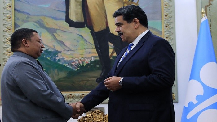 El presidente de la República Bolivariana de Venezuela, Nicolás Maduro, entregó la Orden Francisco de Miranda al secretario general de la OPEP, Mohamed Barkindo