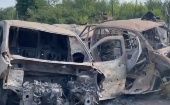 Las fuerzas rusas y las milicias aliadas destruyeron vehículos de las fuerzas ucranianas en la región de Lugansk.