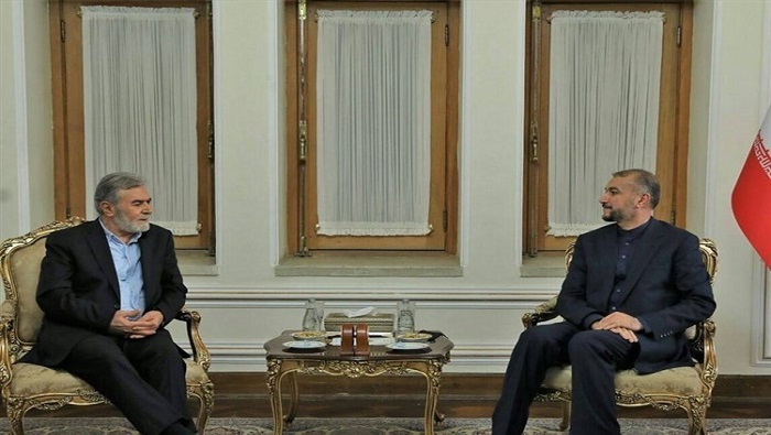 Durante el encuentro entre Amir Abdolahian (a la derecha, en la imagen) y Al-Najala se ratificó el compromiso inalienable de Irán con la causa palestina.