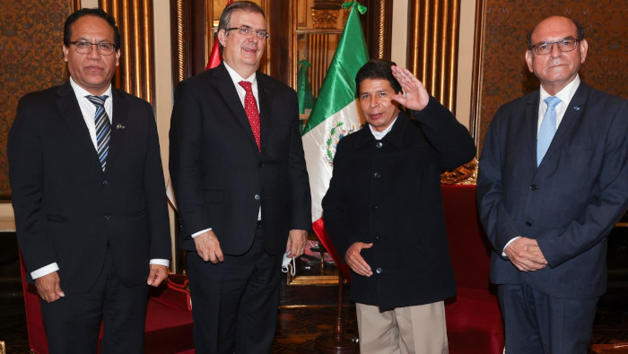 El presidente peruano dijo que el encuentro con Ebrard tuvo como fin fortalecer el comercio y las inversiones entre ambas naciones.