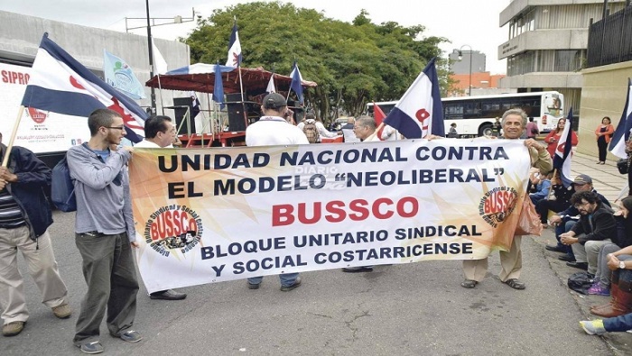 El bloque sindical dejó claro que el intento de atacar, desprestigiar y debilitar a los servicios públicos obedece a una estrategia de los sectores neoliberales de Costa Rica.