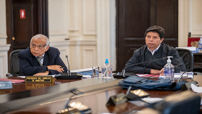 El presidente Castillo condenó la denuncia de la Fiscalía en su contra como titular de un gobierno electo.