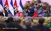 El presidente Ortega resaltó que frente a los fenómenos naturales se presenta la hermandad, dejando las diferencias a un lado para apoyar en esos momentos.