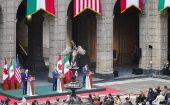 El presidente mexicano Andrés Manuel López Obrador encabezó la rueda de prensa con el mandatario estadounidense Joe Biden y el primer ministro de Canadá, Justin Trodeau.