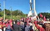 El Frente Farabundo Martí para la Liberación Nacional (FMLN), protagonista de dichos acuerdos, convocó a una concentración en el llamado Cristo de la Paz.
