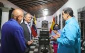 “Siempre es un placer encontrarnos para el intercambio de ideas y reflexiones, en estos tiempos de diálogo y reconciliación nacional”, expresó el gobernante venezolano.