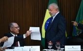 Lula dijo, en el preámbulo de la reunión que "cada gobernador debe tener en mente una obra que sea prioritaria para su región. Y vamos a ver cómo hacer estos trabajos".