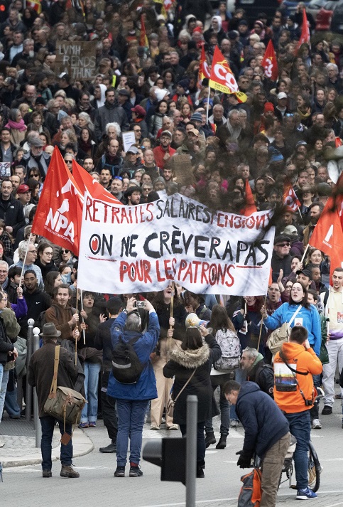 Sindicatos franceses anunciaron el 19 de enero la convocatoria a otra movilización en rechazo de la reforma al sistema de pensiones.