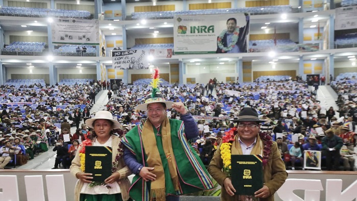El presidente destacó el cumplimiento por parte del Gobierno boliviano con las organizaciones sociales y con los trabajadores del campo.
