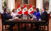Boluarte también recibió este miércoles a la presidenta de la organización política de derecha Somos Perú, Patricia Li.