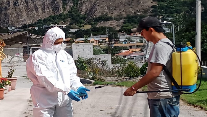 La cartera agropecuaria inició la inmunización en una granja avícola de Puéllaro, en el norte de Pichincha.
