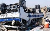 Las autoridades locales, el atentado fue perpetrado en el distrito de Kacchi, cuando el atacante suicida chocó con una motocicleta el camión policial.