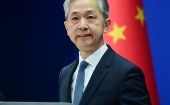 Un portavoz de la Cancillería china Wang Wenbin, durante una conferencia de prensa, rechazó en términos categóricos acusación de injerencia de China.