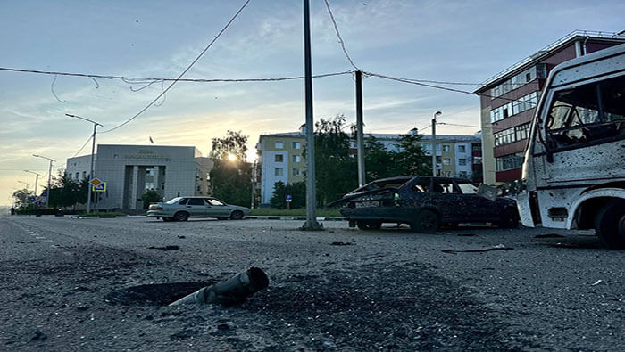 El bombardeo ucraniano contra la localidad rusa de Tishanka afectó dos casas y averió la tubería central de gas y una línea eléctrica.