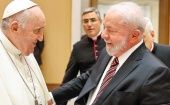 El encuentro entre el papa Francisco y Lula duró aproximadamente 45 minutos.