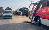 Uno de los autobuses se dirigía de la ciudad de Peshawar a la ciudad portuaria de Karachi. 