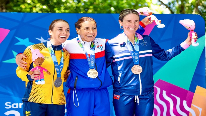 En la la contrarreloj individual del ciclismo centroamericano, rama femenina, Cuba, Colombia y Bermudas obtuvieron los lugares cimeros.