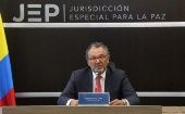 Vidal explicó, en rueda de prensa realizada en Bogotá, que el mensaje fue enviado a los correos electrónicos personales de tres funcionarios de la JEP.