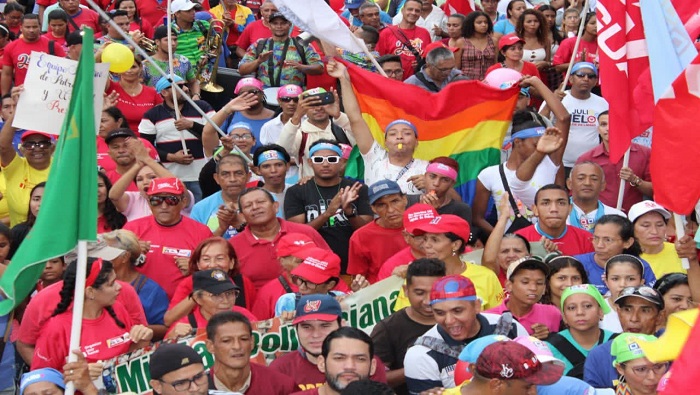 El presidente Nicolás Maduro elogió de extraordinario la movilización en Tinaco, en el departamento de Cojedes.
