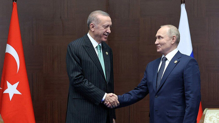 Esta es la primera reunión entre Putin y Erdogan tras la suspensión por Moscú del pacto para la exportación de grano por el mar Negro.