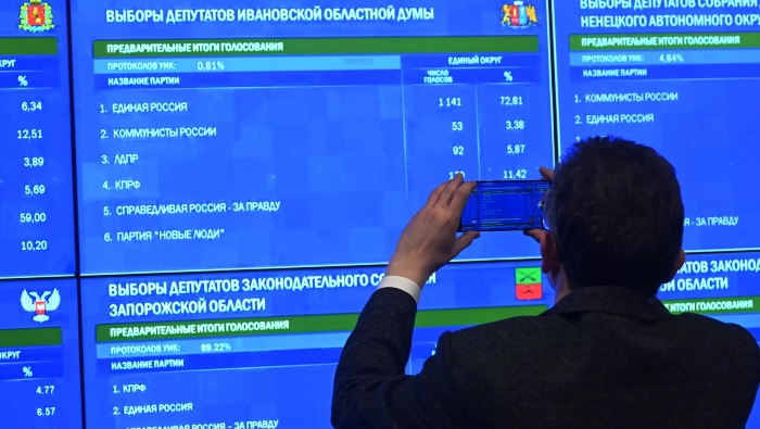 Rusia Unida ganó entre el 74,6 por ciento y el 83,1 por ciento de los votos durante los comicios territoriales.