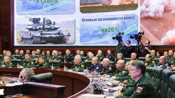 El Ministerio de Defensa emitió un comunicado diciendo que la reunión había tenido lugar ese mismo día. Sokolov aparece en pantalla varias veces sin hablar.