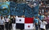 Los docentes panameños se sumaron a las protestas el 23 de octubre junto a otros sectores.