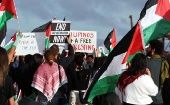 Para expresar su solidaridad con el pueblo de Palestina, cientos de personas se manifestaron en la ciudad australiana de Sídney.