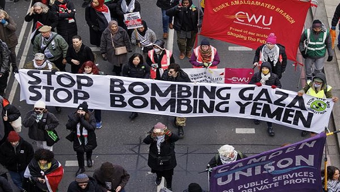 Miles se movilizan en Londres en solidaridad con Palestina
