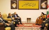  Al encuentro también asistieron el titular adjunto de Asuntos Exteriores de Irán para Asuntos de Asia Occidental y el Norte de África, Mehdi Shushtari, y el embajador de Irán en Líbano, Mojtaba Amani.