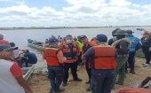 Funcionarios de diversas instituciones realizan acciones de búsqueda, rescate y salvamento en el área.
