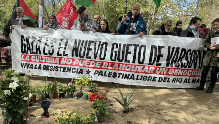En el parque de Palestina en Madrid, España, se realizaron varias manifestaciones para pedir la libertad de Gaza.