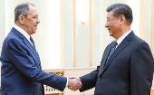 Las relaciones entre China y Rusia han alcanzado un nivel sin precedentes, sin exageración alguna", afirmó el canciller ruso.