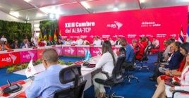 Honduran Ambassador Scarleth Romero today at the XXIII ALBA-TCP Summit, April 24, 2024